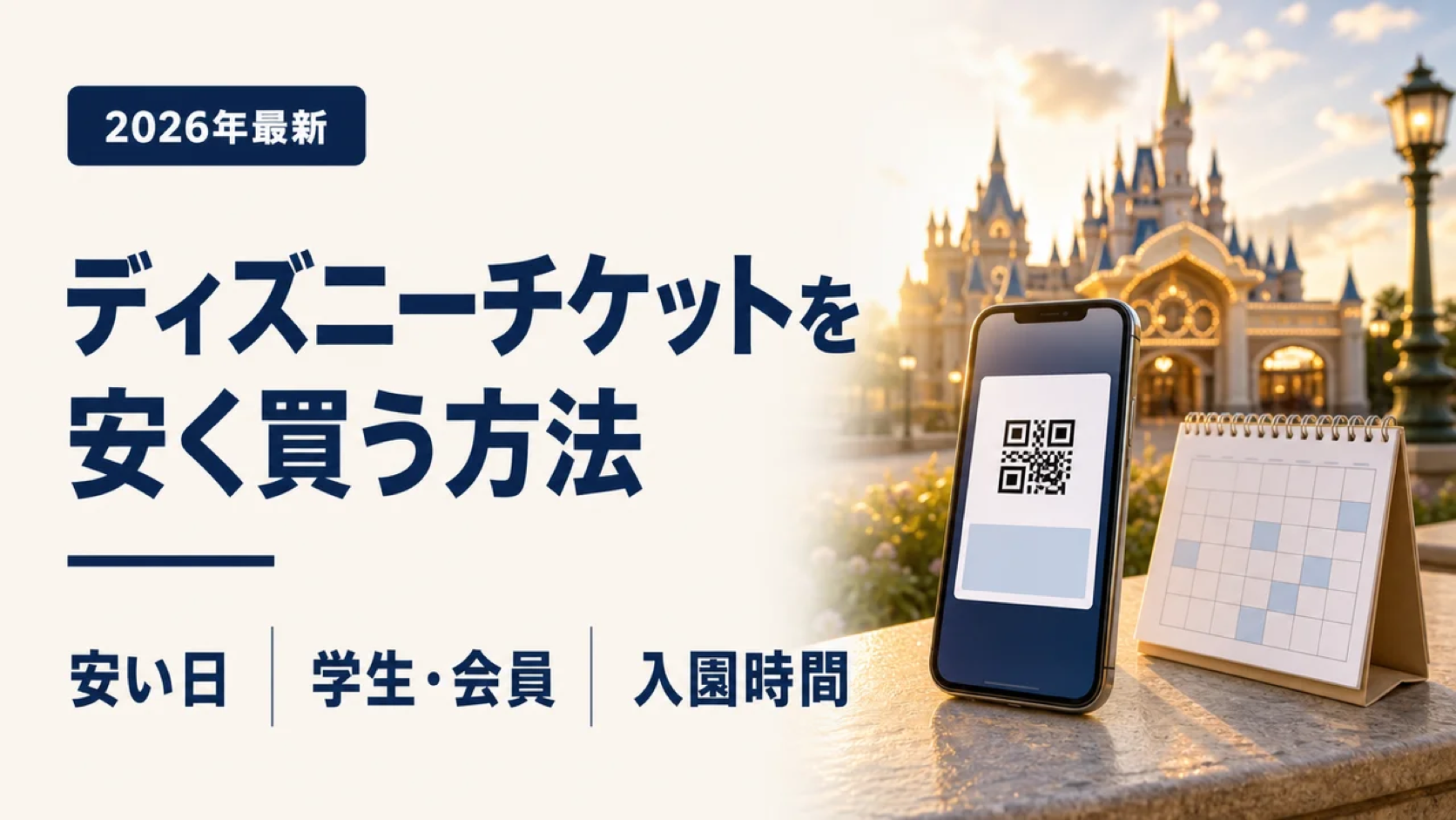ディズニーチケットを安く買う方法と安い日・学生会員割引・入園時間