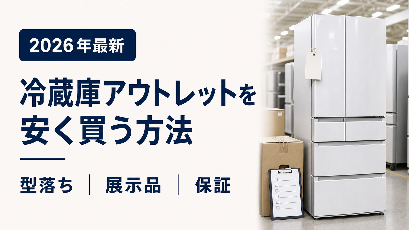 冷蔵庫アウトレットの型落ち・展示品・保証を比較