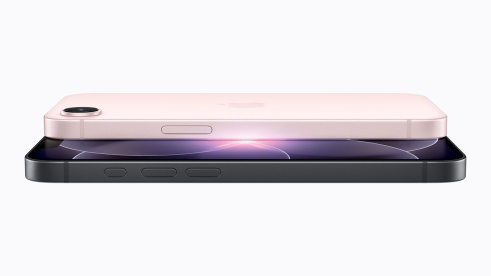 ブラック、ホワイト、ソフトピンクのiPhone 17e